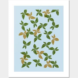 green flora patterns Posters and Art